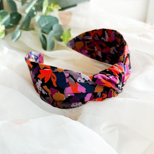 Camo Flower Liberty of London Print Knot Headband