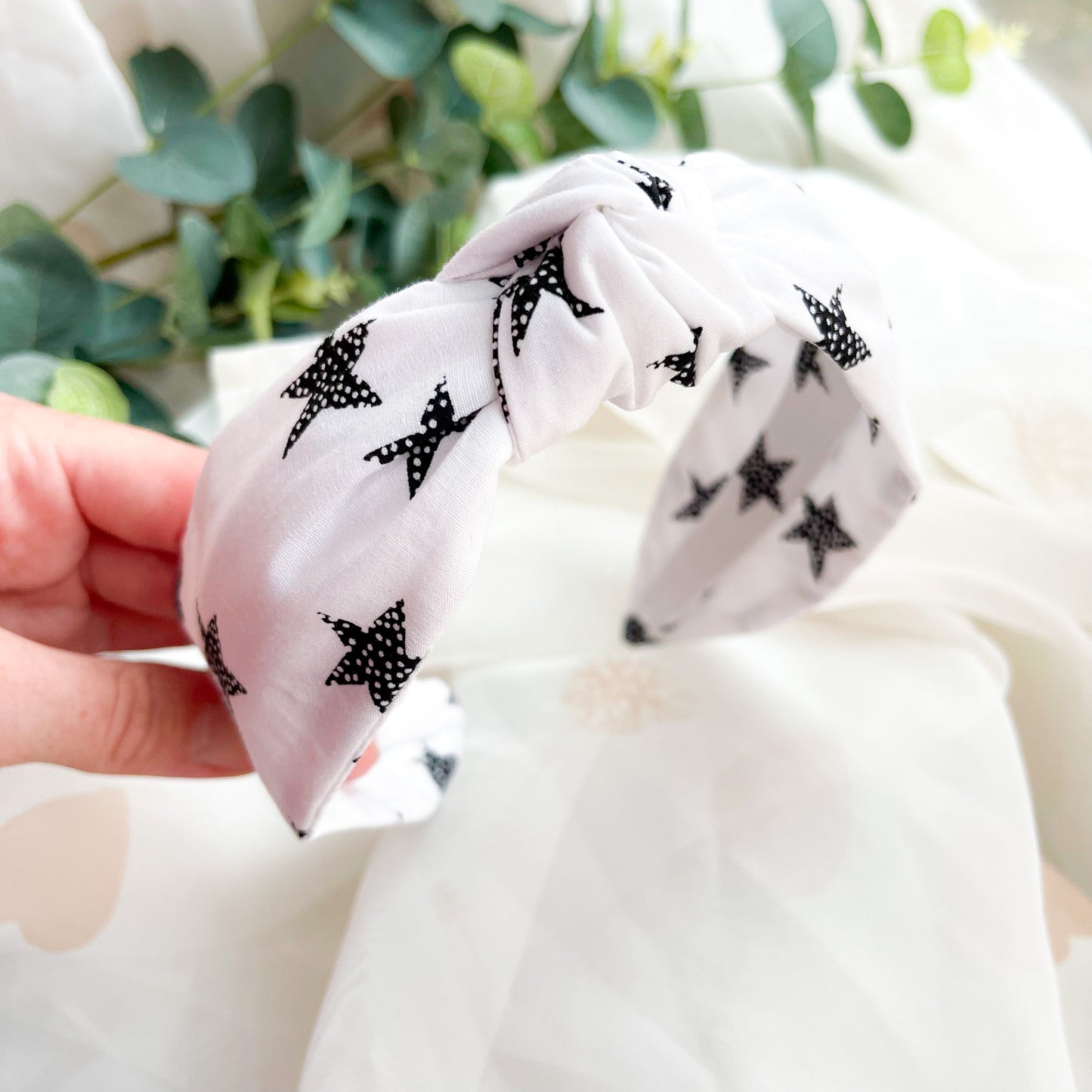 Monochrome Star Knot Headband